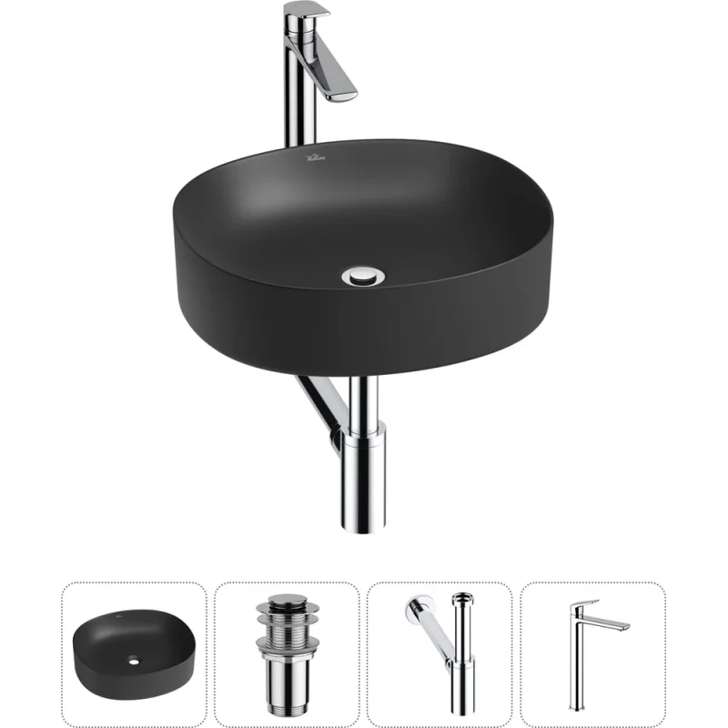 Набор Wellsee 4 в 1 Belle Spa 2.0 накладная раковина 45x42 см 20212543R