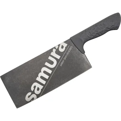 Азиатский кухонный топорик Samura ARNY 209 мм, ТЭП серый, AUS-8 с галтовкой SNY-0040BG/K