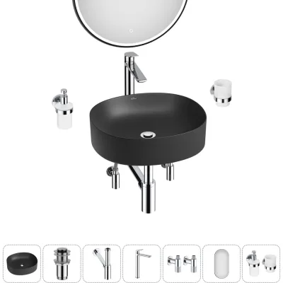 Набор Wellsee 7 в 1 Belle Spa 2.0 накладная раковина 45x42 см 20218430R