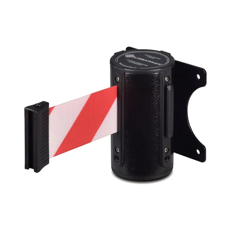 Комплект настенный блок с лентой и фиксатор Rusbarrier KP-NB-36333 BLACK red/white