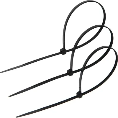 Нейлоновый хомут ТУНДРА krep, для стяжки, 4.8x300 мм, черный, в упаковке 100 шт. 9380719