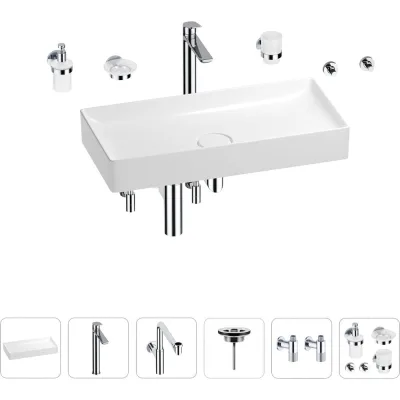 Раковина для ванной Wellsee Pure BY Wellsee в наборе 9 в 1 201006531