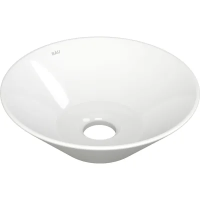 Накладная круглая раковина чаша Bauedge BAU Dream D43, белая SL1003