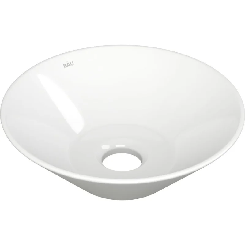 Накладная круглая раковина чаша Bauedge BAU Dream D43, белая SL1003