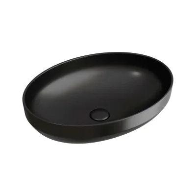 Умывальник-чаша накладная Ceramicanova Element овальная, цвет черный матовый, 502х363х145 мм CN6056MB