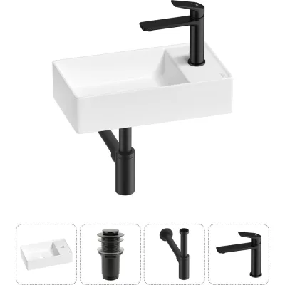 Мини-раковина для ванной комнаты или туалета Wellsee WC Area в наборе 4 в 1 20213635R