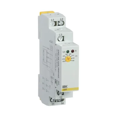 Реле фаз IEK ORF 08. 3фазы 220-460 В AC ORF-08-220-460VAC