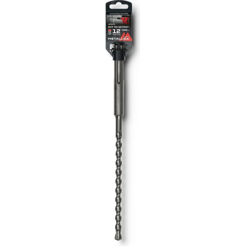 Бур по бетону SDS-max 12x340/200 мм, Х-напайка, 2 спирали METALLICA Ultra 905845