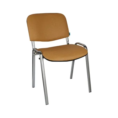 Стул Helmi hl-f01 изо, каркас хром, обивка кожзам песочный 330631