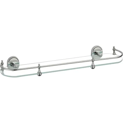 Прямая стеклянная полка Savol 50 см, хром S-007091-1 23174
