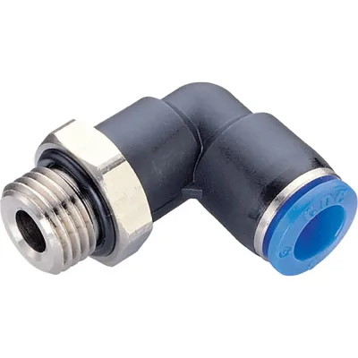 Фитинг L-образный 6 мм с наружной металлической резьбой M22 CDC Pneumatics PL 06M22