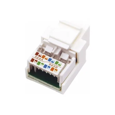 Модуль Keystone Jack RJ-45(8P8C) розеточный REXANT CAT 5e неэкранированный, белый 03-1011