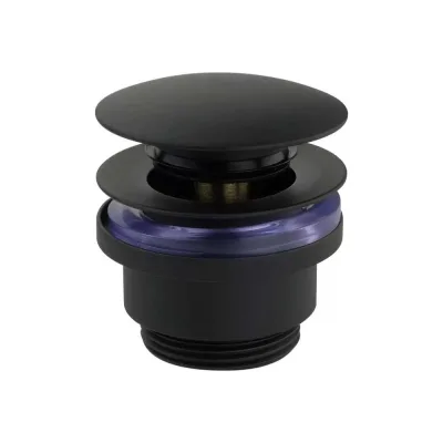 Донный клапан VERAGIO SBORTIS clic-clac 1"1/4 латунь, универсальный, черный матовый VR.SBR-8002.MB