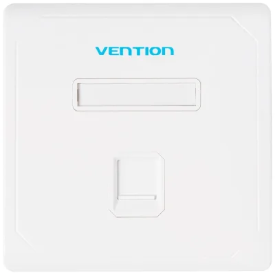 Лицевая настенная панель VENTION (тип 86) под модуль Keystone 1 порт Белая IFDW0