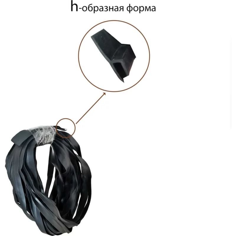 Уплотнительная лента Конструкция Нова черная, 12 метров 3388737