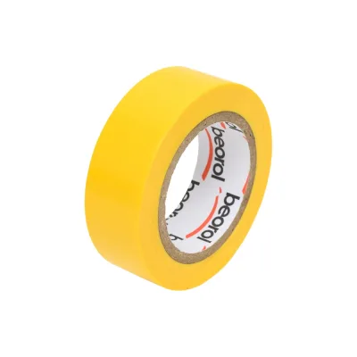 Изолента BEOROL ПВХ, 19 мм, 10 м, желтая 245320