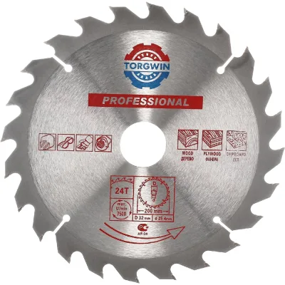 Диск пильный по дереву 200x32/25.4 мм, 24Z TORGWIN S93571