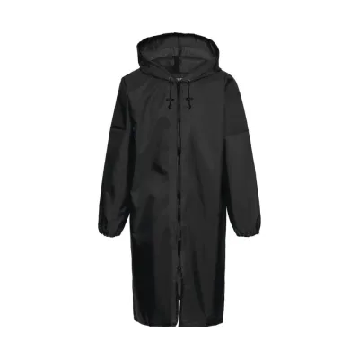 Дождевик-плащ сверхпрочный с капюшоном на молнии Master XXL чёрный, ПВХ, 200мкм 406-663