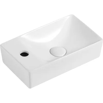 Раковина правая санфарфор, белый глянец ORANGE B05-375RW
