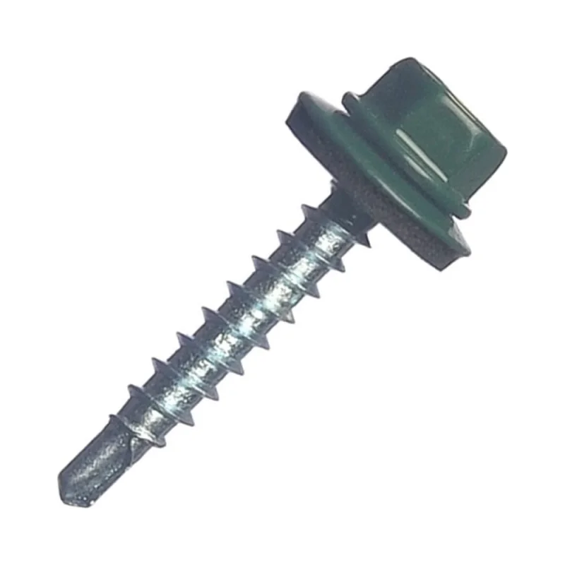 Кровельный саморез МЕТАЛЛСЕРВИС 5,5x19 ral 6005 зелёный мох, по металлу, 1 кг, ведро мс 1250450
