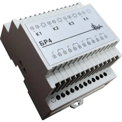 Блок реле - 4 реле ООО ФЭА 12v, 7a БР4-12