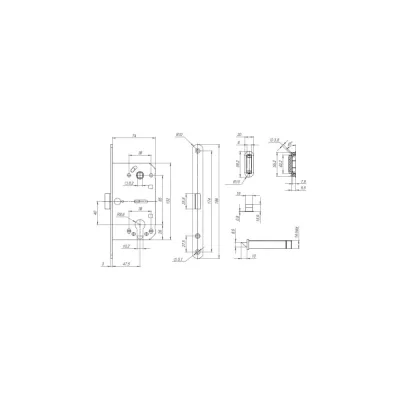 Корпус замка PUNTO ML85-50/BL AB (бронза) блистер 48811
