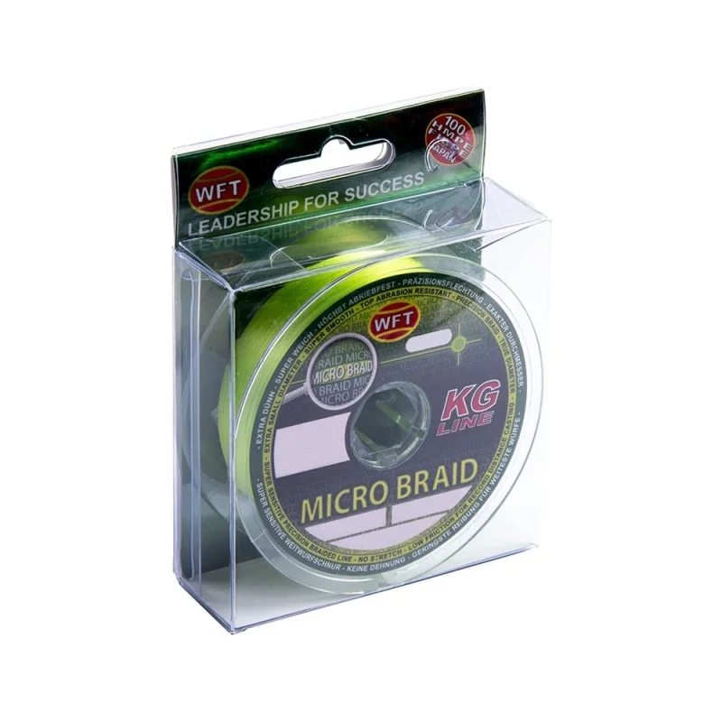 Плетеная леска WFT KG MICRO BRAID Chartreuse 150/0080 1D-C-345-008