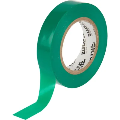 Изолента ПВХ KRANZ 0,13х15 мм, 20 м, зеленая KR-09-2603