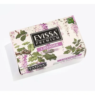 Мыло туалетное EVISSА PREMIUM Лаванда в картонной коробке (флоупак), 150гр М6531
