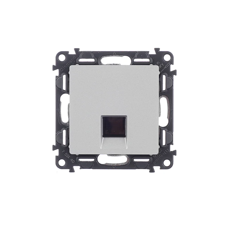 Розетка компьютерная Legrand Valena Life встраиваемая алюминий RJ45 (753640)