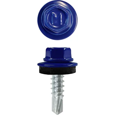 Кровельный саморез Daxmer 4,8x19 RAL 5002 сверло №2, 400 шт 00000310436