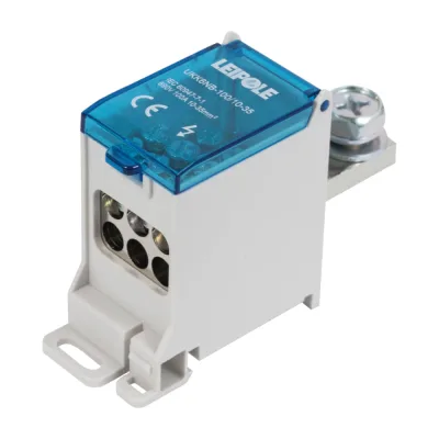 Распределительный блок (коробка) Leipole 100А, 690В, на DIN-рейку UKK6NB-100/10-35/6x16 5012.094