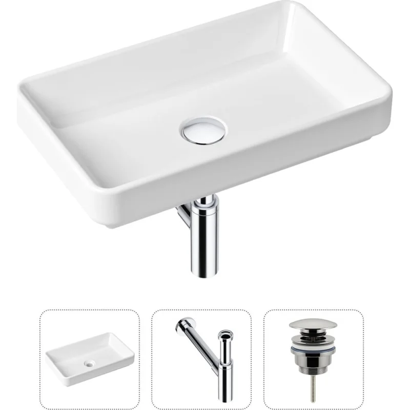 Накладная раковина для ванной Lavinia Boho Bathroom Sink Slim в комплекте 3 в 1 21520144