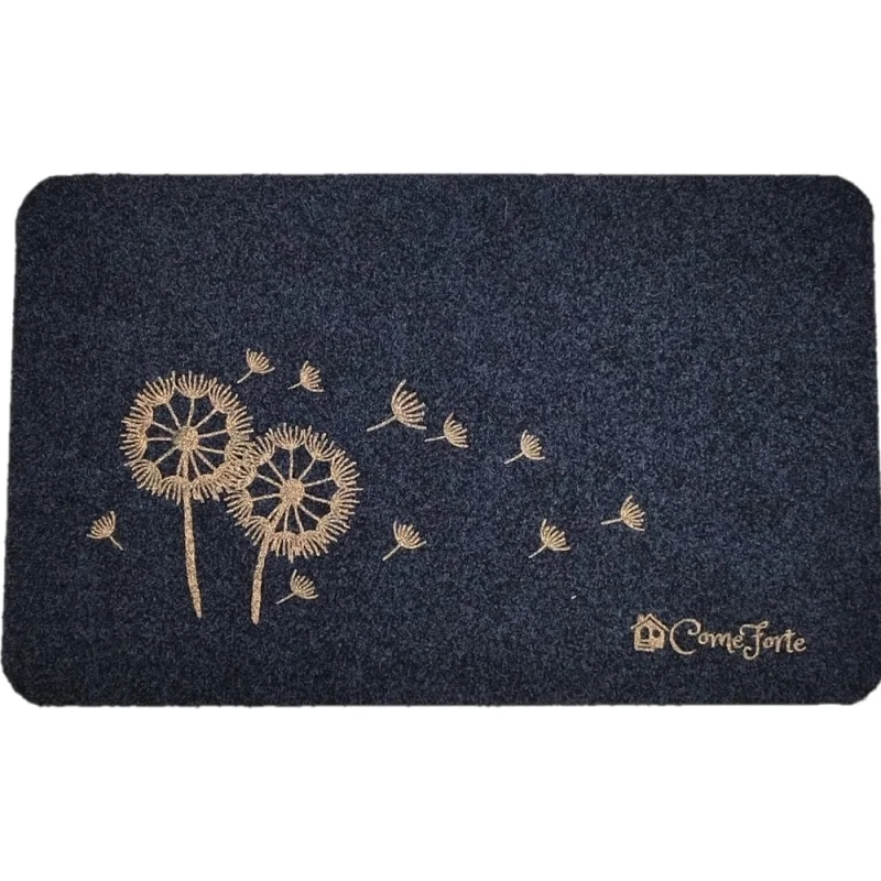 Влаговпитывающий коврик ComeForte «ВЕЛЮР» Одуванчик 60x90см Серый TCLR/W-1008