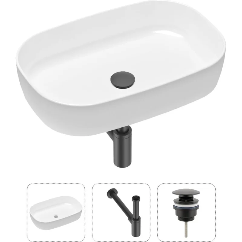 Накладная раковина для ванной Lavinia Boho Bathroom Sink Slim в комплекте 3 в 1 21520062