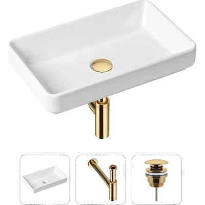 Накладная раковина для ванной Lavinia Boho Bathroom Sink Slim в комплекте 3 в 1 21520148