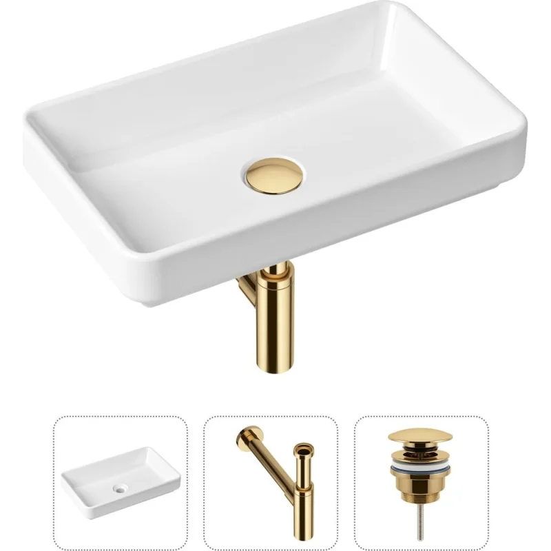 Накладная раковина для ванной Lavinia Boho Bathroom Sink Slim в комплекте 3 в 1 21520148