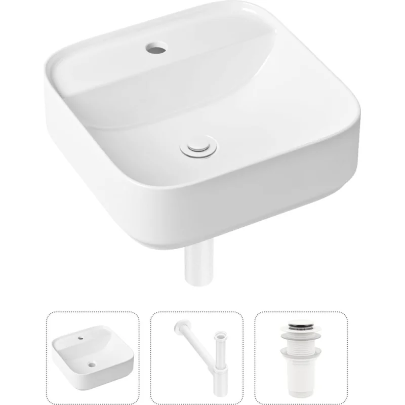 Накладная раковина для ванной Lavinia Boho Bathroom Sink Slim в комплекте 3 в 1 21520283