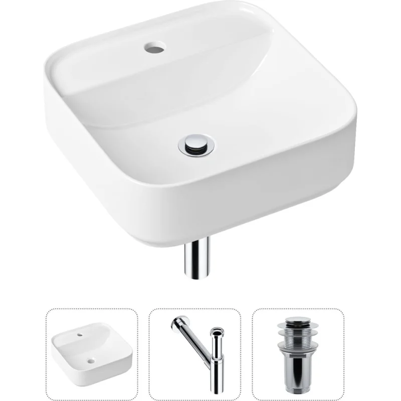 Накладная раковина для ванной Lavinia Boho Bathroom Sink Slim в комплекте 3 в 1 21520305