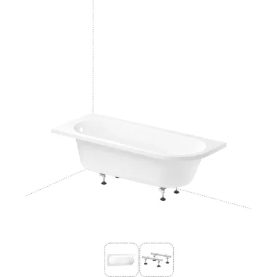 Акриловая ванна 170х72,5 с каркасом Lavinia Boho Art II в наборе 2 в 1 S1-3713170L