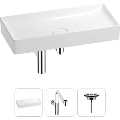 Раковина для ванной Wellsee Pure BY в наборе 3 в 1 201001271