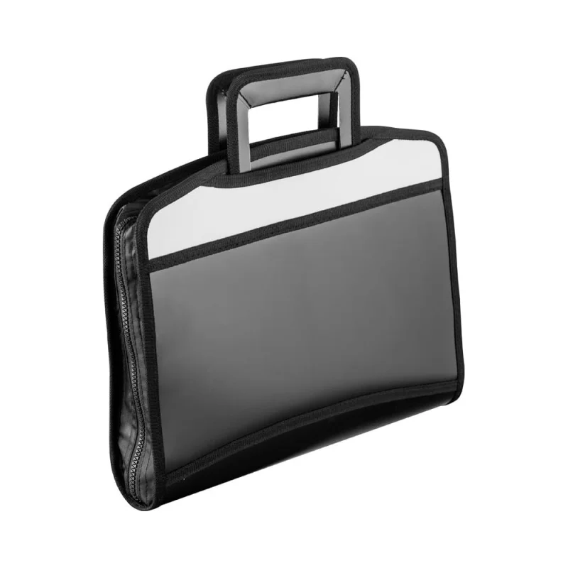 Папка-портфель Attache черный, серая вставка, с выдвижными ручками 331731