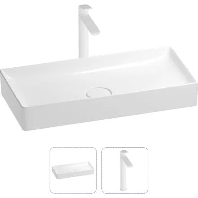 Раковина для ванной Wellsee Pure BY в наборе 2в1 201000740