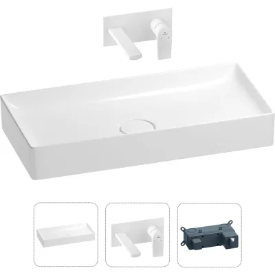 Раковина для ванной Wellsee Pure BY201000750 в наборе 2 в 1 201000750