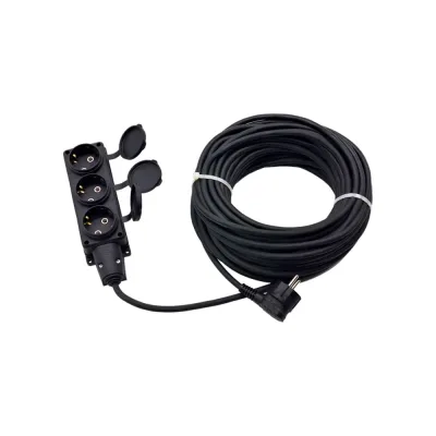 Силовой удлинитель GLANZEN 3 гнезда, КГ 3x1,5, IP44, арт. EC-20-012 00-00006576