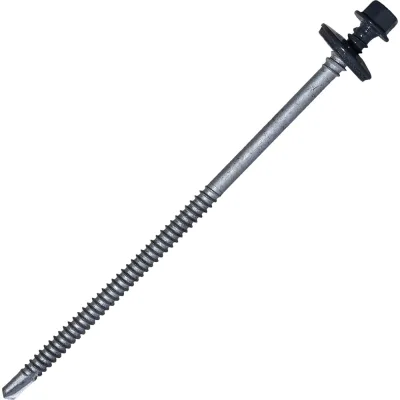 Саморез для сэндвич-панелей HARDWEX ТМ HWX5-P10-6.3/5.5x135 мм, св.№3, RUSPERT, RAL 7024, 100 шт. 5190002407169