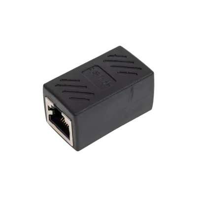 Модуль VCOM rj-45 f - rj-45 f ftp проходной abs пластик черный кат.5e CT251S