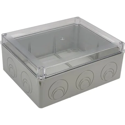 Распаячная коробка IEK км41276 о/п 240x195x90мм прозр. кр. ip55 UKO10-240-195-090-K51-55
