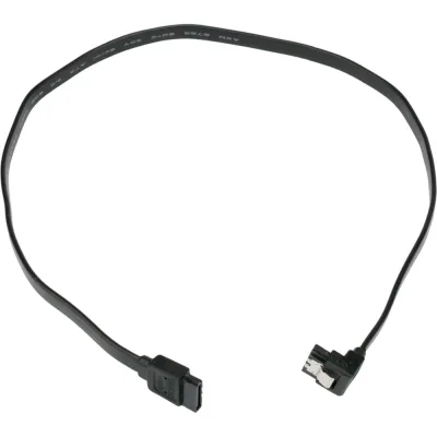 Интерфейсный кабель Cablexpert sata, sata3 7pin/7pin, 50см,мет.защелка,черный,пакет, CC-SATAM-DATA90-BL-50CM