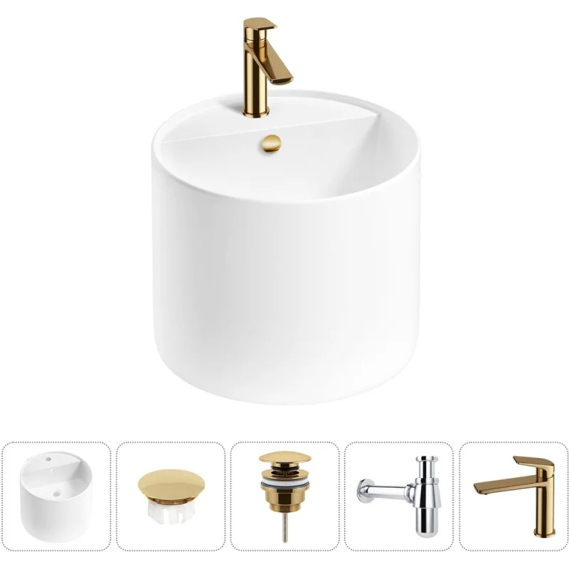 Набор Wellsee 5 в 1 M1 Limited Edition подвесная раковина 45x45 см 20217275R